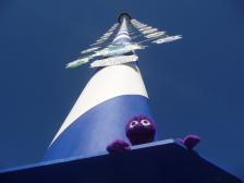 Der Garchinger Maibaum. Der Himmel war wirklich so blau.